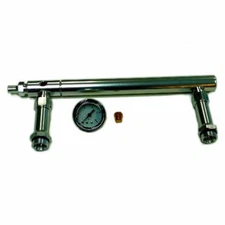 Double Pumper Billet Aluminum Fuel Line Log Anodized Fits Holley 4150 w/ White G