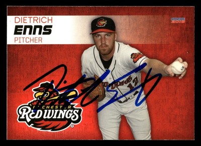 Dietrich Enns Minnesota Twins IP Signed Autograph 2018 Rochester Red Wings