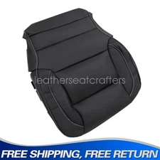For 2014-2019 GMC Sierra 1500 SLT SLE Driver Bottom Leather Seat Cover Jet Black