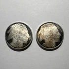 United States Mint 2x 1 oz .999 Fine Silver Buffalo Rounds - 2 oz Total
