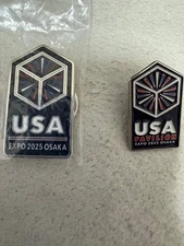 EXPO 2025 Osaka Kansai Expo USA PAVILION America Pavilion Magnet Pin Badge Set