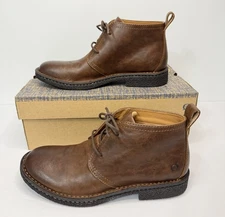 BORN Bismark Plain Toe Brown Leather Men's Chukka Boots Size 9M ~ NIB