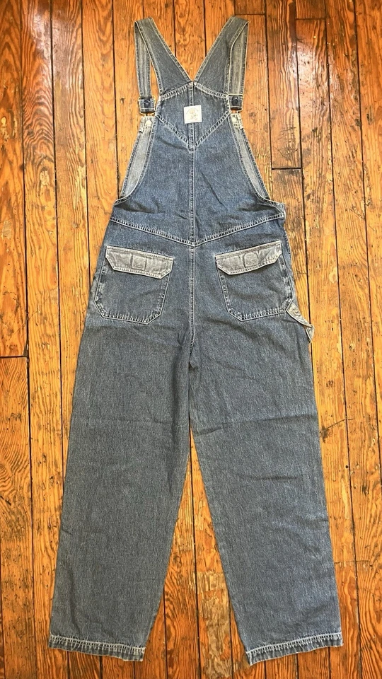 Mono con tirantes de mezclilla Winnie The Pooh vintage para mujer azul medio bordado Disney Foto 3 de 4