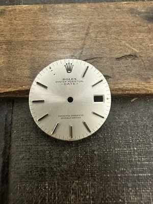 ROLEX DIAL QUADRANTE DATE 1500 1503 ARGENTO ORIGINALE ROVINATO DA RESTAURARE N2 - Bild 1 von 4
