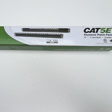 Quest CAT5e 24-Port RJ-45 Keystone Patch Panel 1U 19in Rack Mount