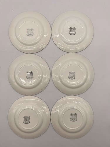 J.&G Meakin Brown Ironstone Bread Plates Romantic England Brown Vintage Set Of 6 - Picture 3 of 10