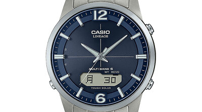 Armbanduhr Funkuhr Titan Casio Funkuhr Titan Solar Herren Uhr LCW