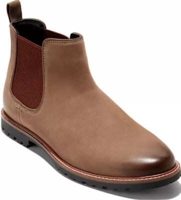 Cole Haan Mens Midland Lug Chelsea Boot Ch Truffle Nubuck 
