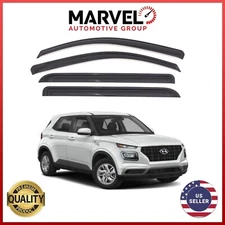 Out-Channel Window Vent Visor Rain Guards Deflectors for Hyundai Venue 2020-2024