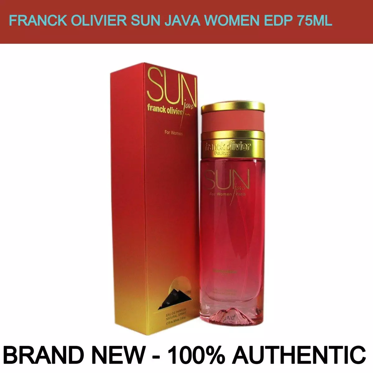 Franck Olivier Sun Java Eau de Parfum for Women 2.5oz Spray Bottle NEW IN BOX