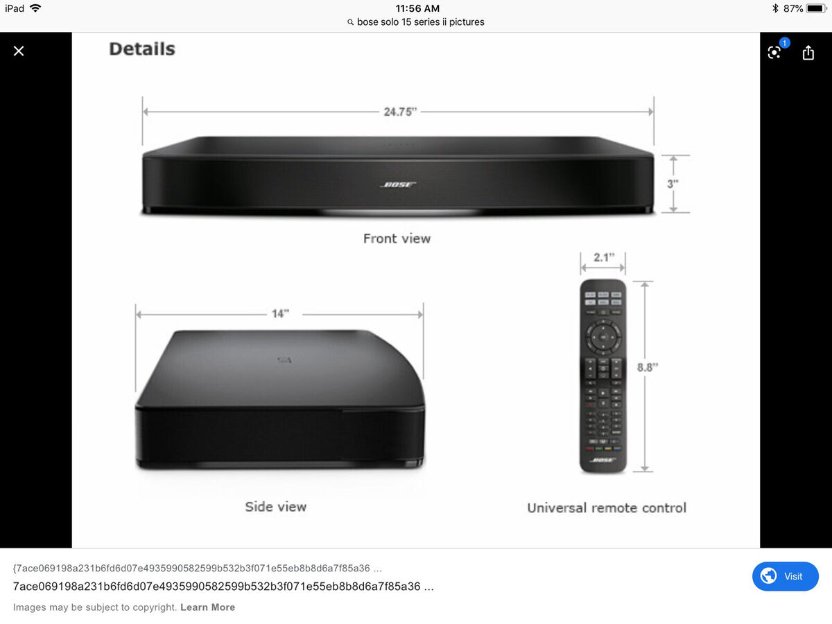 Bose Solo 15 Series II TV Soundbar Bluetooth System - Black Bose Solo 15 Series II TV Soundbar Bluetooth System - Black