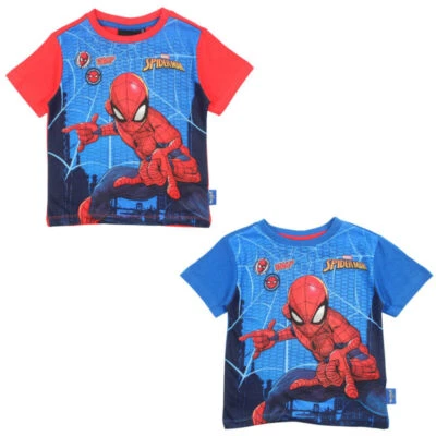 Marvel Spiderman Kinder Jungen T-Shirt Kurzarm Shirt 98-128 100% Baumwolle - Bild 1 von 4