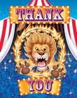 Big Top "Circus"  Party Thank You Cards x 8 - Children's Party