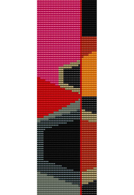 Abstract 18 Cuff Bracelet  Bead Loom Pattern  by Karen Zumbrun