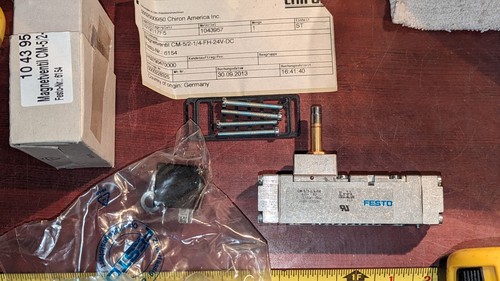Chiron / Festo Valve and Solenoid CM-5/2-1/4-FH-24V-DC NEW - 第 1/14 張圖片