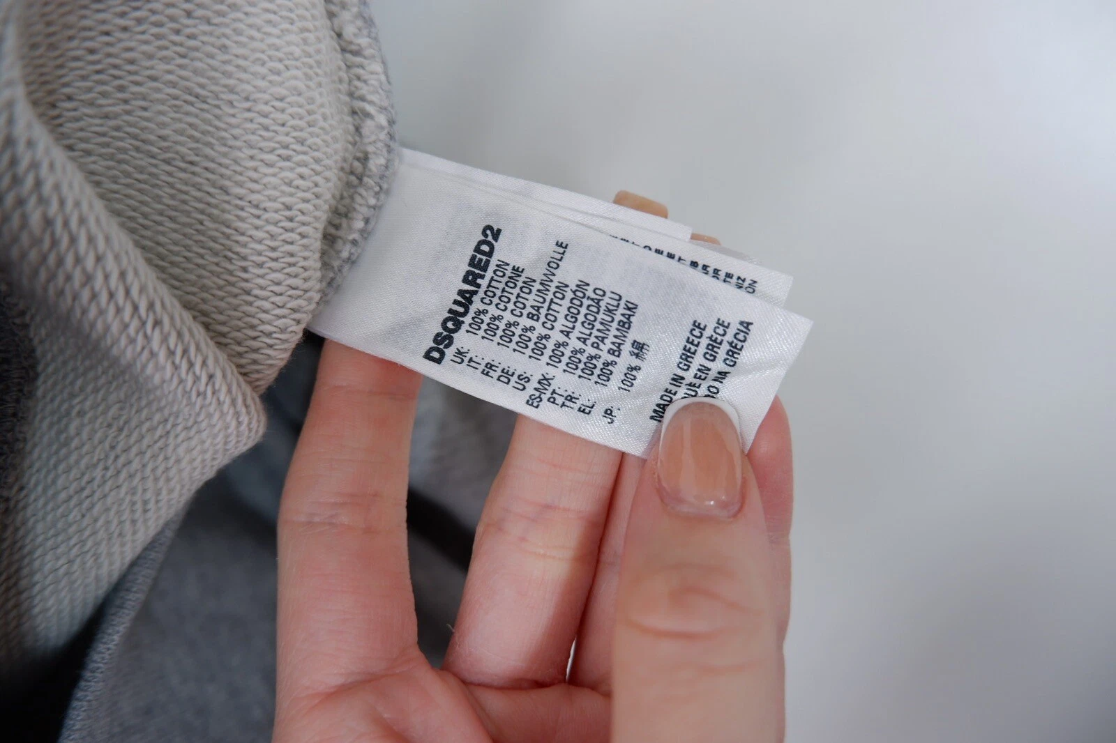 Felpa Maglione Dsquared2 Ds2 Ragazzo Età 8 Anni Stampata Grigia Manica Lunga