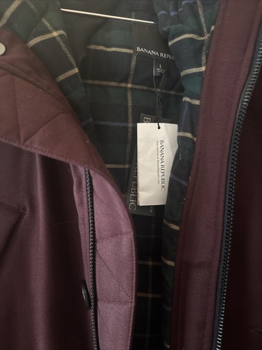 Parka repelente al agua reciclada Banana Republic en Merlot talla grande nueva con etiquetas - Imagen 5 de 5