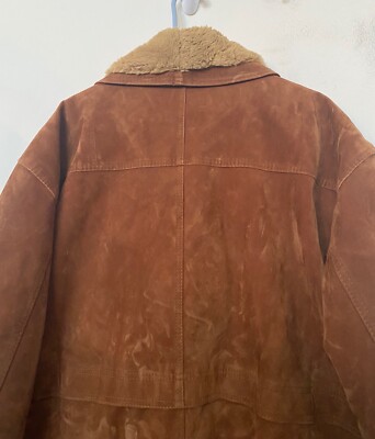 New Men's Shearling Italian Collection By CA Suede Jacket Size XL