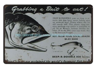 big fishing lure art Artwork the piece ensures authentic vintage appeal Catch your next big one