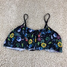 womens large swimsuit bikini top floral adjustable straps