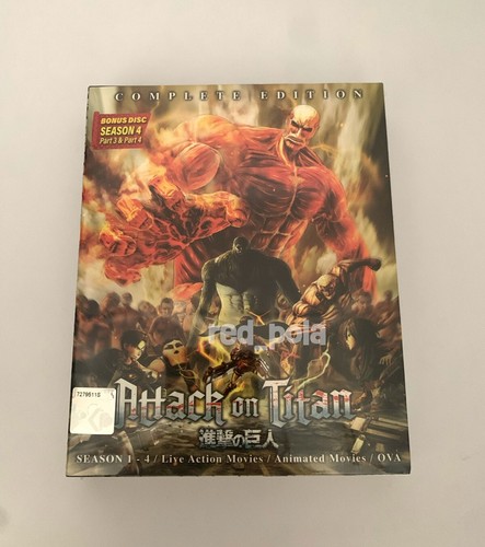 DVD Anime ATTACK ON TITAN NEW Complete Season 1-4 (Part 3 + 4) + Movies +OVA Eng - Imagen 3 de 8