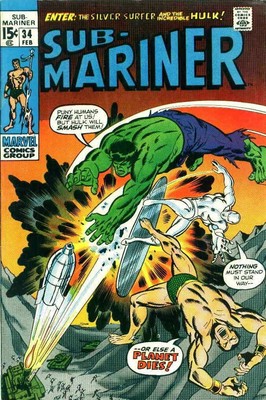 Sub-Mariner, The (Vol. 2) #34 FN; Marvel | Defenders prototype Hulk - we combine