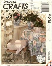 McCalls 5274 Patio Package Home Decor Craft Sewing Pattern Uncut