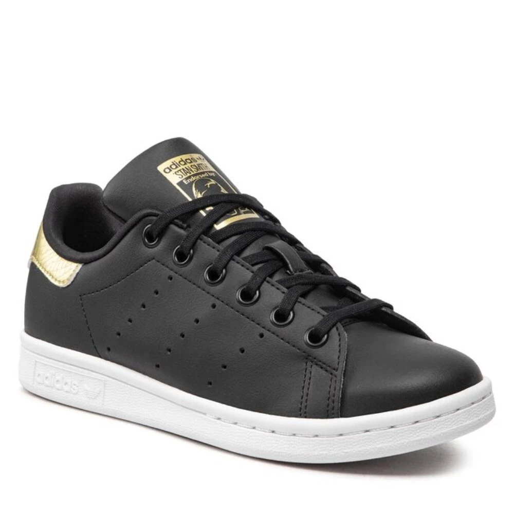 Stan smith black laces sale