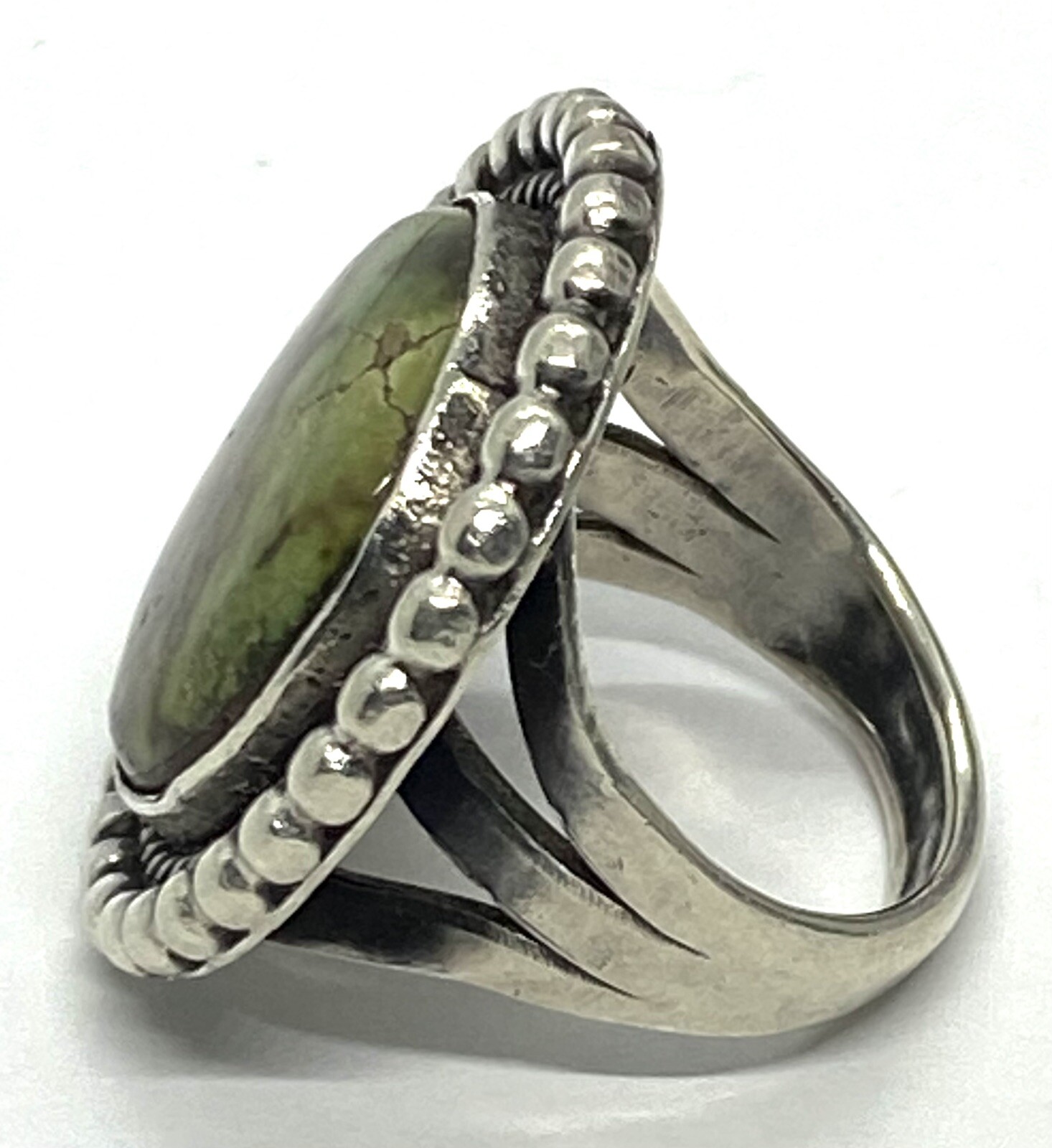 Vintage Native American Signed Sterling Silver Turquoise Statement Ring ...