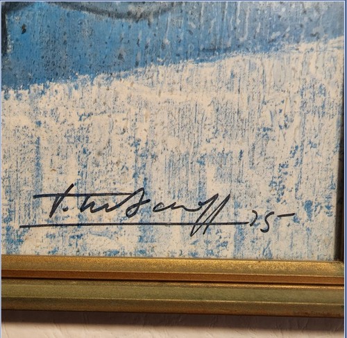 "BALINESISCHE TÄNZERIN" Druck von Vladimir Tretchikoff .. Persönliches Autogramm (#1680 - Bild 2 von 2