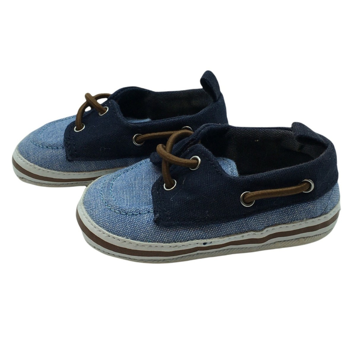 Old Navy boat shoes loafers denim Size 3-6 months NWOT