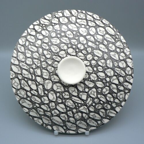 POOLE POTTERY BLACK PEBBLE LIDDED VEGETABLE DISH PERFECT C106 MID-CENTURY TUREEN - Picture 2 of 16