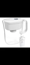 Brita Small 6 Cup Space Saver Water Filter Pitcher with 1 Standard Filter, White