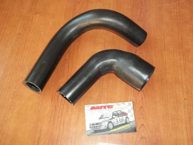 COPPIA MANICOTTI RADIATORE LANCIA FULVIA COUPE TUBI ACQUA GOMMA NERO WATER HOSES Foto 4 de 4