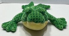 Vintage Dakin Plush Frog Spotted Yellow Belly Croaking Stuffed Animal Toy