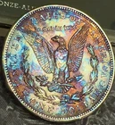 1921 Morgan  Dollar UNCIRCULATED Monster Toning Overse And Reverse -11