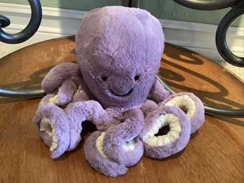 Jellycat London Little Maya Oktopus lila Lavendel Lächeln 8-12" Coil Tentakel - Bild 2 von 4
