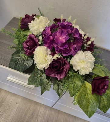 Grabgesteck Blumengesteck Grabschmuck Gesteck KunstbKunstgesteck 60 cm PREMIUM - Bild 1 von 4