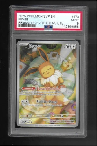 Pokemon Prismatic Evolutions EEVEE PSA 9 MINT Black Star ETB Promo 173 QTY Avail