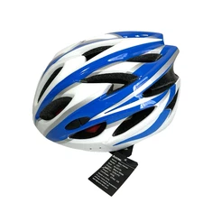 Zacro Adult Bike Helmet Universal 54-62 cm White & Blue New (No Sun Visor)