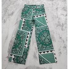 Maurices Pant Womens S Green Bandana Print Wi...