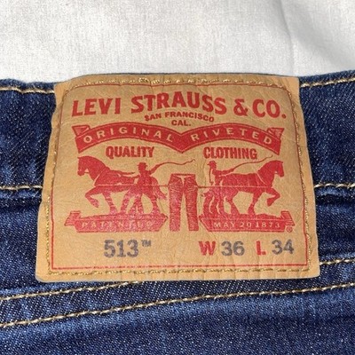 Levi's Men's Blue Denim Jeans Slim Fit Low Rise Straight Leg Medium Wash