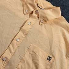 Huk Button Up Performance Men's Large Melon Orange