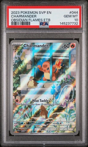 2023 Pokemon EN-SV Black Star Promo Charmander Obsidian Flames Etb PSA 10 #044