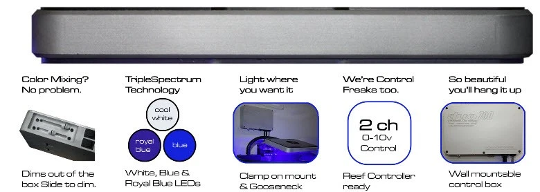 JBJ Unibody Dimmable 54 Watt LED Light Fixture [White] 6500K - 20000K - Image 2 of 2