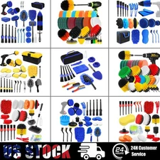 17-45Pcs Car Detailing Gun Tools Kit Vehicle Auto Engine Wheel Wash Cleaning Set