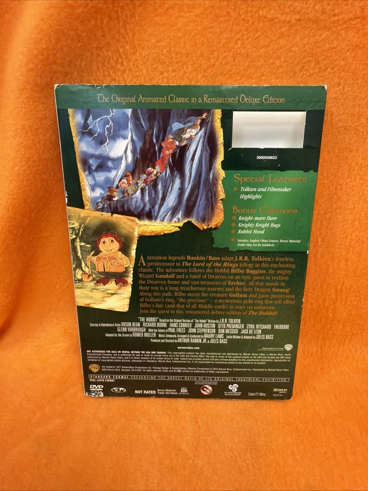 The Hobbit (DVD, 1977) Original Animated Classic Remastered Slipcover New 🔥🔥 - Image 3 of 4