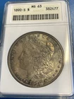 1890 S Morgan SILVER Dollar $1 ANACS MS63 Toned Old Holder