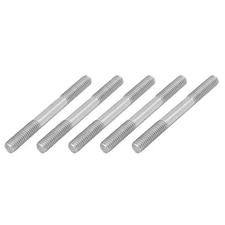 M6 x 60mm Double End Threaded Stud Stainless Steel Repair Screw Bolt 10Pcs