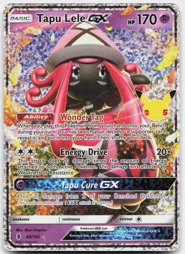Tapu Lele GX 60/145 Celebrations: Classic Collection Pokemon NM
